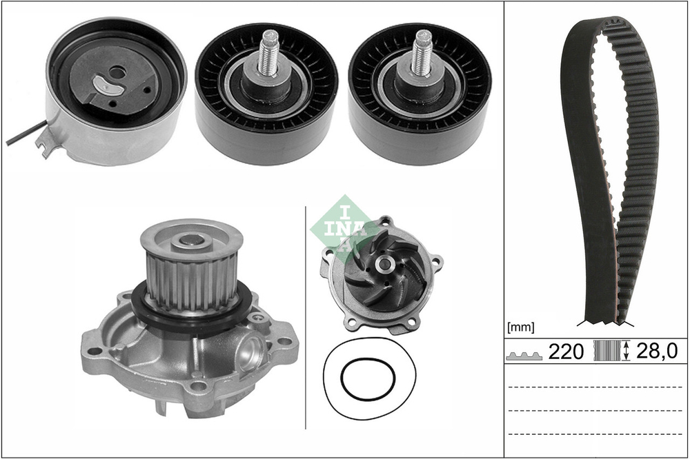 Schaeffler INA - 530045630-INA - Pumpa za vodu + komplet zupcastog kaisa