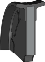 A801-200/1 Пневматическое уплотнение поршня 200-20-40