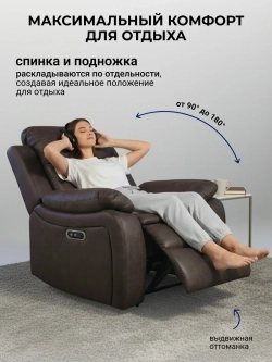 Кресло реклайнер Метрополь для отдыха (двухмоторное, электрическое)