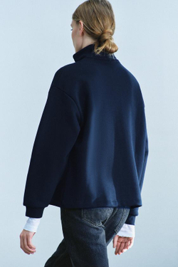 ZARA ТОЛСТОВКА НА МОЛНИИ, СИНИЙ