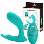 Бирюзовый стимулятор G-точки 10,1см с пультом ДУ Pretty Love Idabelle BI-300052W-1