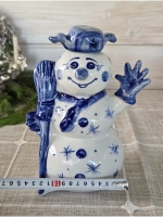 Статуэтка штоф Снеговик Январик Гжель