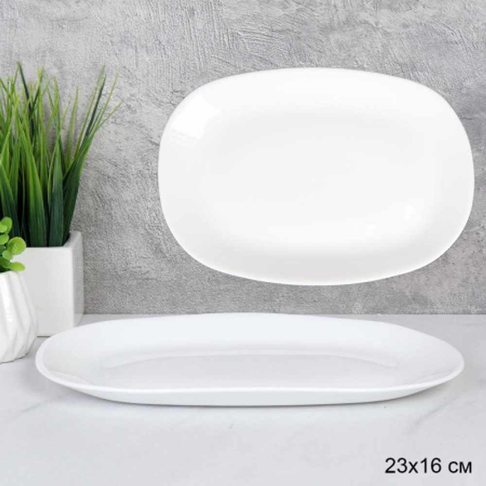 Блюдо квадратное 230 мм / OVL90 (white) /уп 6/24/