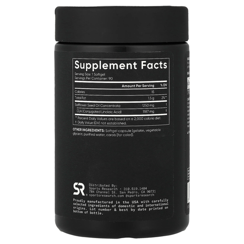 Sports Research, CLA 1250, 90 мягких таблеток