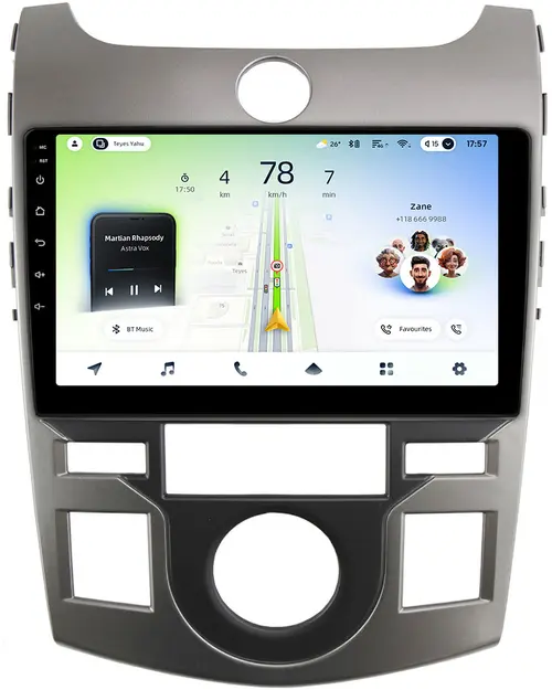Магнитола для KIA Cerato 2 Koup 2008-2013 (купе) - Teyes CC4L монитор 9" IPS, Android 14, Быстрая, Snapdragon 662, CarPlay, 4G SIM-слот