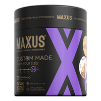 Премиальные увеличенные презервативы №50 в железном кейсе Maxus Custom Made 64 X-Edition 50шт