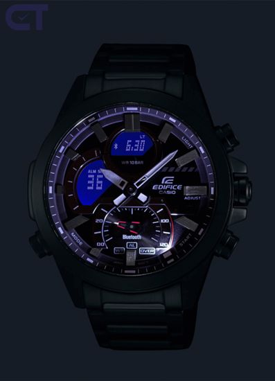 CASIO ECB-30D-1ADF мужские часы — стальной EDIFICE с Bluetooth и таймером расписания