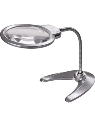 Лупа настольная с подсветкой 125мм (2LED) MG-2 Magnifier