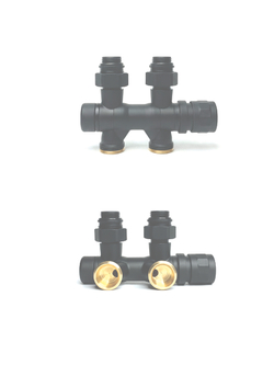 Комплект термостатический универсальный Thermo, 1/2" x 3/4", с термоголовкой, черный