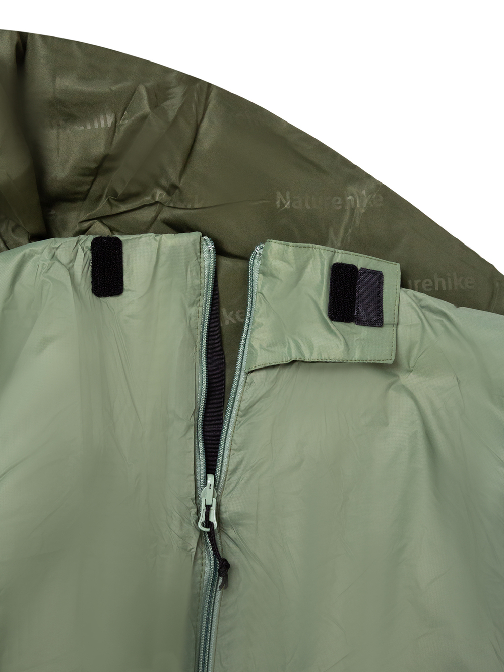 Спальный мешок летний Naturehike LW180, зеленый (NH21MSD09), молния слева