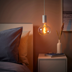IKEA SUNNEBY  (ИКЕА СУННЕБЙ)  -  Держатель кабеля, белая ткань, 1,8 м