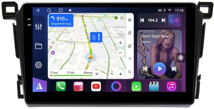 Магнитола для Toyota RAV4 4 2012-2019 - FarCar S400-TS18 монитор 9.5" QLED на Android 14, CarPlay, 4G SIM-слот