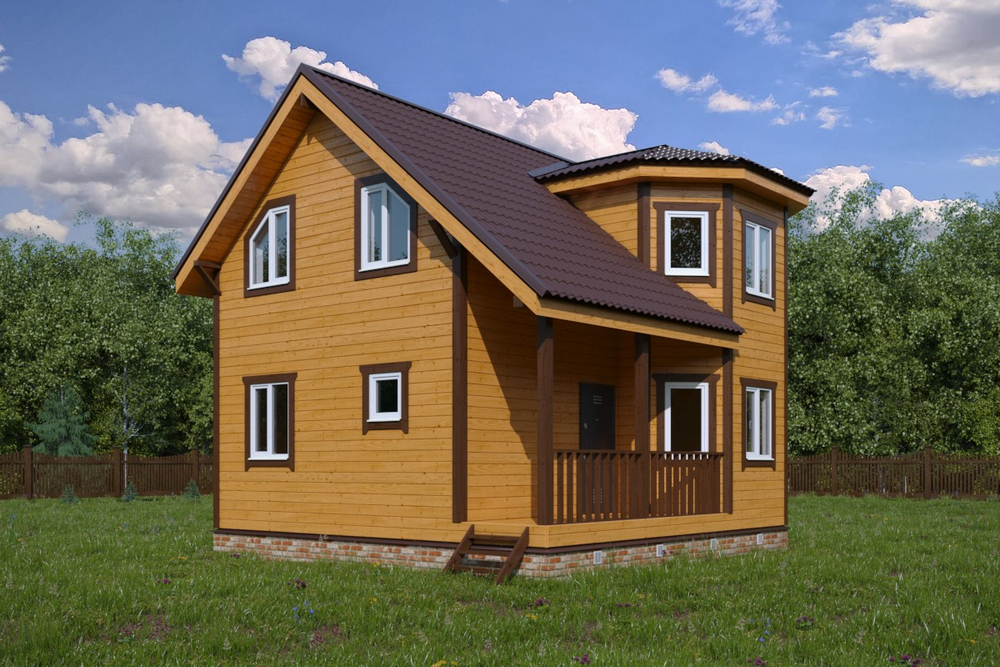 Каркас дома 7 x 8 м