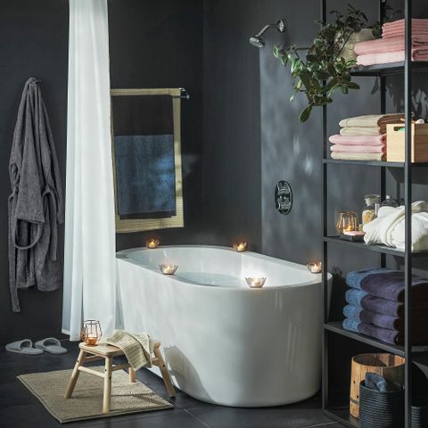 Полотенце банное IKEA HIMLEAN (ХИМЛЕОН), Синий, 70х140 см