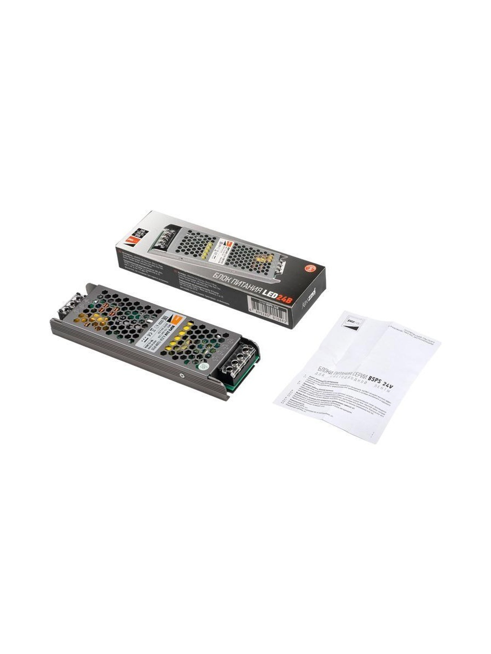 Блок питания для светодиодной ленты 150Вт 6.25А 24В IP20 BSPS метал. Pro+ JazzWay 5015593