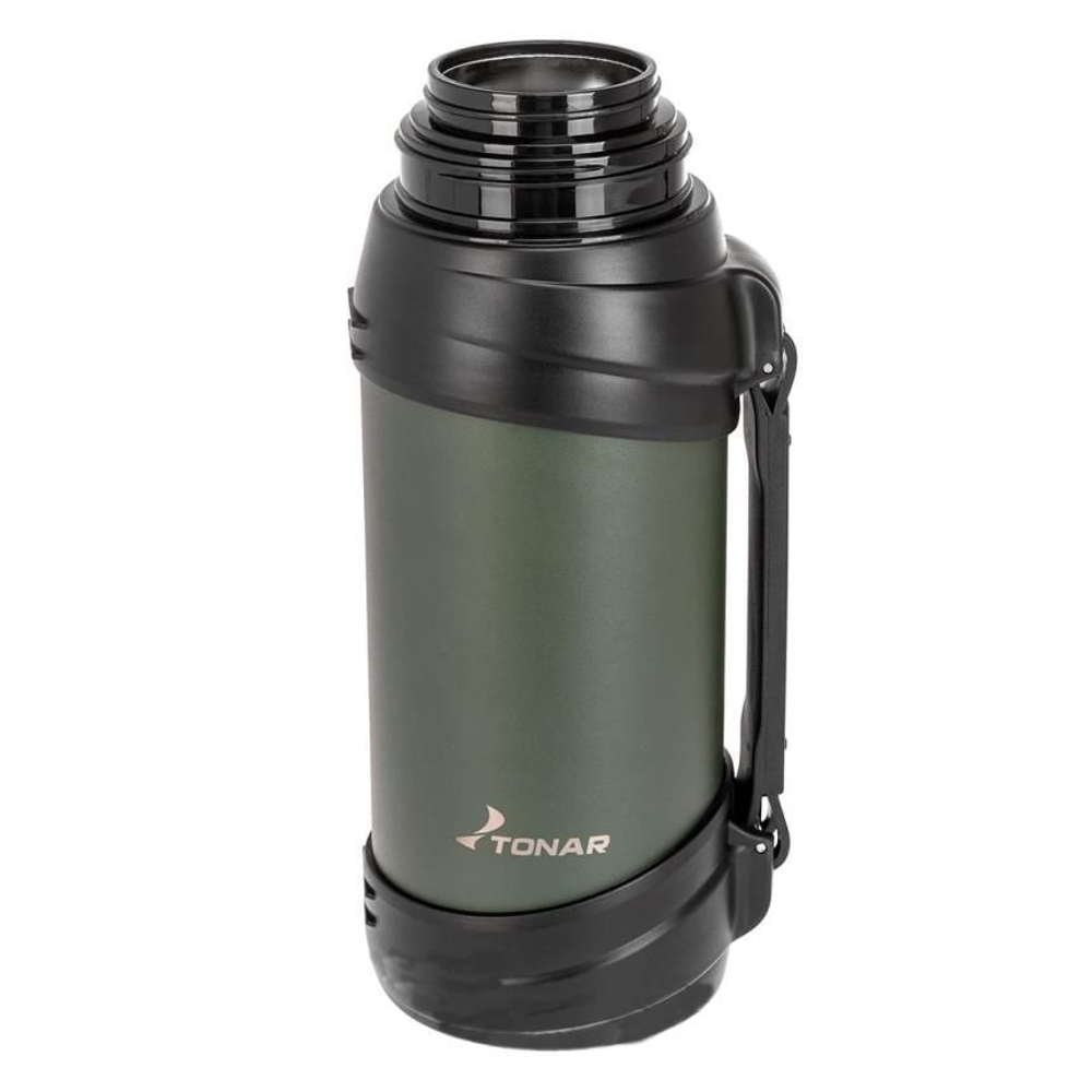 Термос TONAR (T-KD-938-2) 2000ML хаки (дополн.пласт.чашка, ручка)