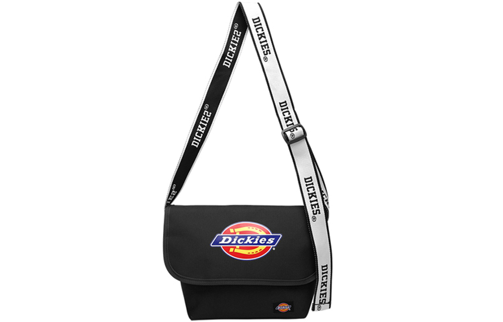 Dickies Polyester Messenger Bag, Shoulder Bag, Crossbody Bag Regular Men"s Black