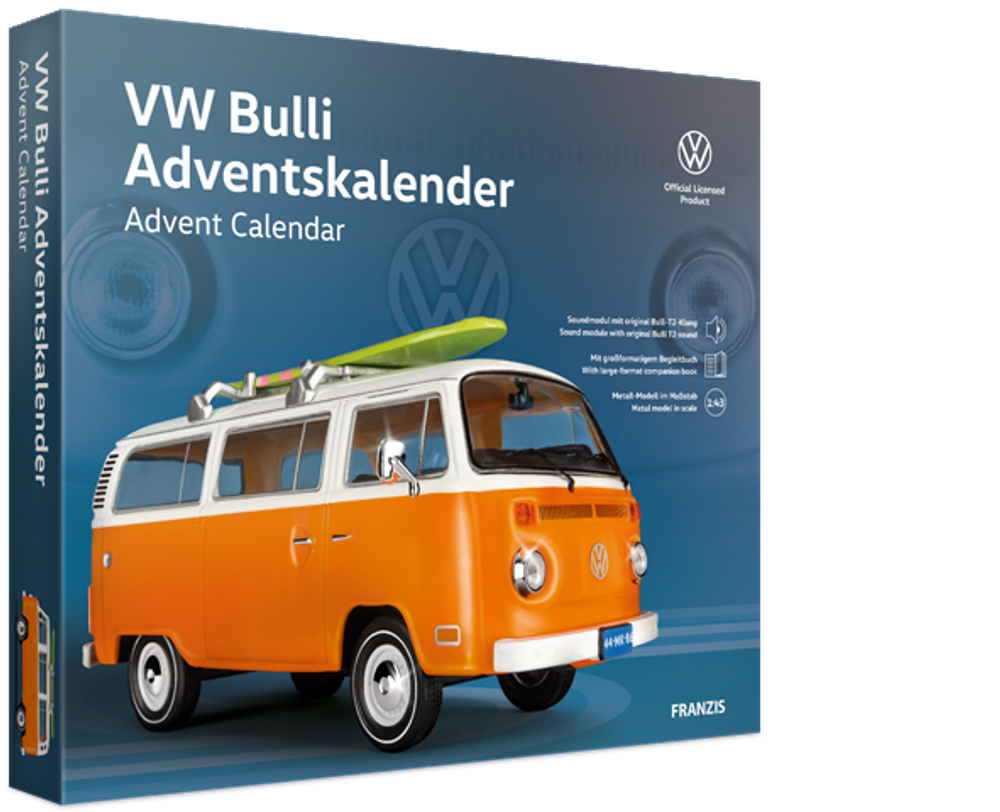 Адвент-календарь Franzis Volkswagen Bulli T2 1967 года 1:43