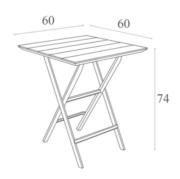 Стол пластиковый складной Helen Folding Table 60
