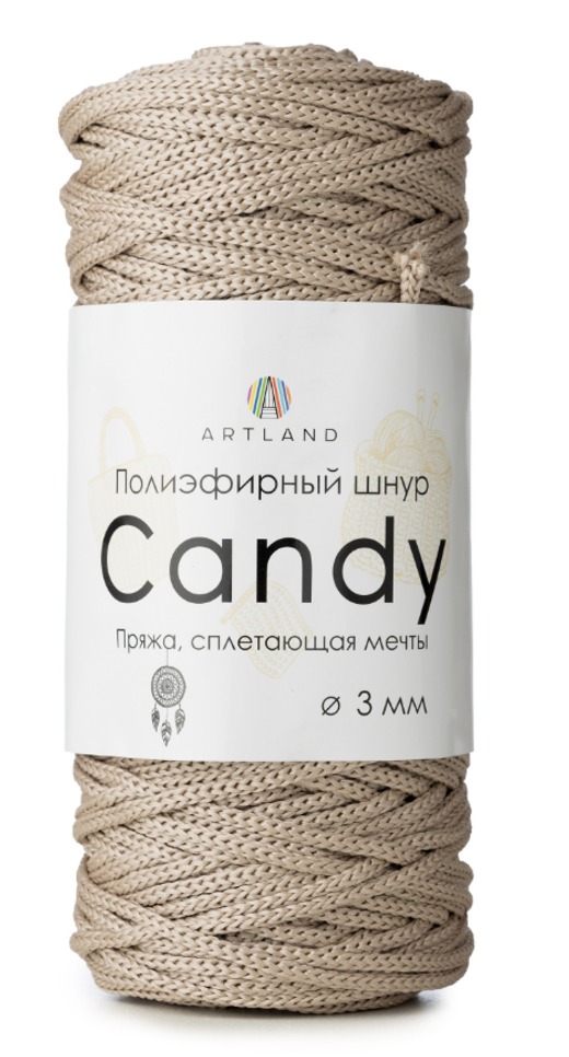 Полиэфирный шнур Candy 3 мм, 200 гр, 100м, бежевый