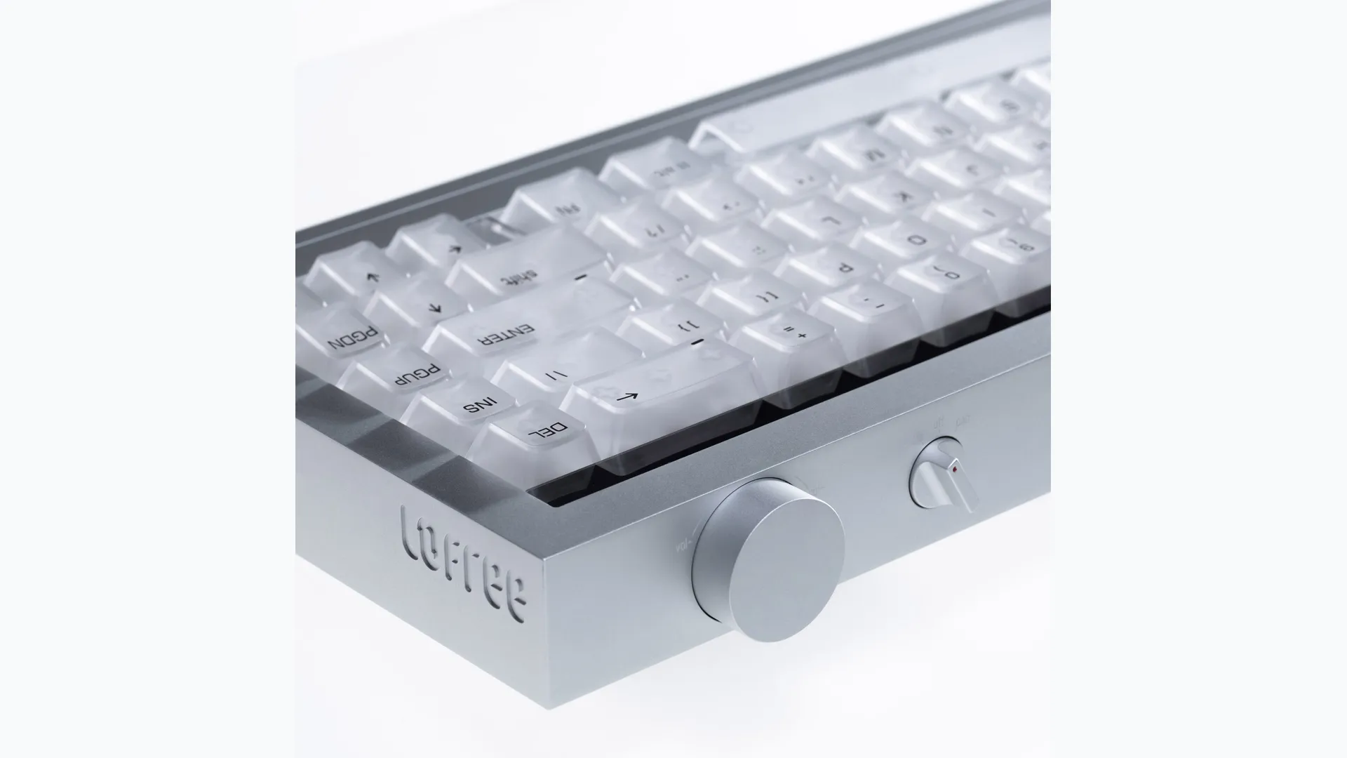 Lofree Hyzen67 Silver — прозрачные клавиши и детали алюминиевого корпуса