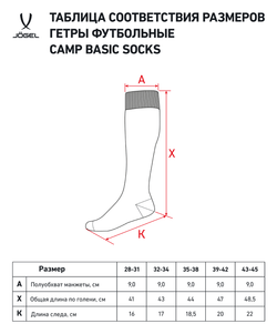 Гетры футбольные CAMP BASIC SOCKS, красный/серый/белый