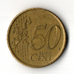 50 евроцентов 2002 год. Португалия. Регулярный выпуск. Тип 1. Нордик VF