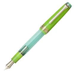 Набор с перьевой ручкой Sailor Pro Gear Slim MANYO II Grass GT с золотым пером 14K MF и чернилами MANYO Hinoki 50 мл (10-2558-360)