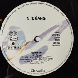 Винтажная виниловая пластинка LP N.T. Gang Wam Bam (Germany 1988) 45 RPM Maxi Single