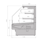 Горка холодильная BRANDFORD AURORA SQ 250 TOP LIGHT вертикальная