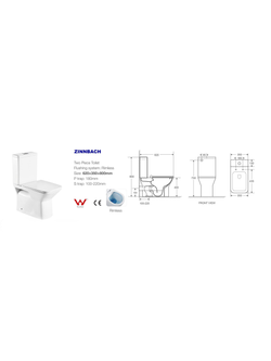 Унитаз компакт  WeltWasser WW ZINNBACH 001 GL-WT  10000009967 белый глянец