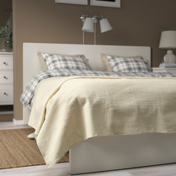 IKEA INDIRA (ИКЕА ИНДИРА) — Покрывало, натуральный/отбеленный хлопок, 230x250 см, фото 5