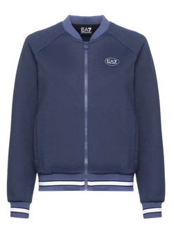 Женская теннисная толстовка EA7 Woman Jersey — sky captain