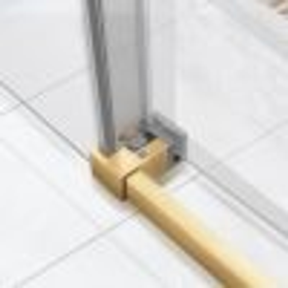 Душевая дверь Слим Софт (Slim Soft) VDS-1SS150CLG, 1500, брашированное золото, стекло прозрачное,