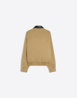 Мужская куртка с контрастным воротником и декоративными застёжками - BERSHKA