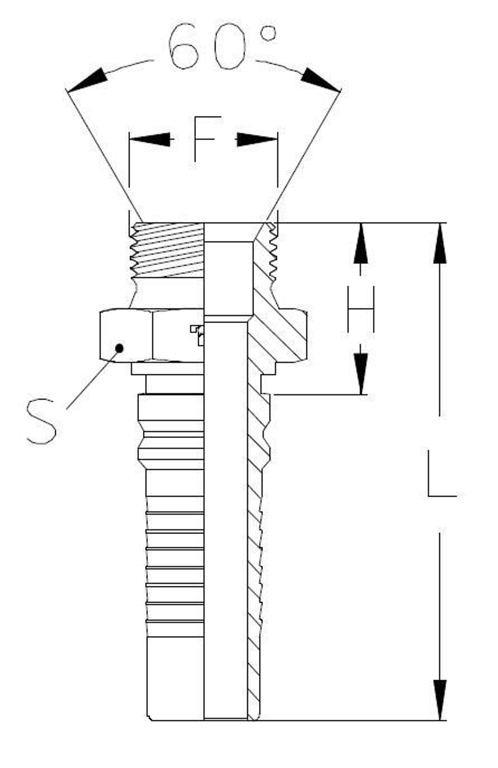 Фитинг DN 38 BSP (Ш) 1.1/2 Interlock