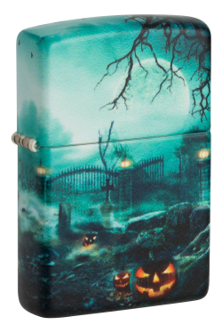 Зажигалка Zippo Graveyard с покрытием 540 Matte, латунь/сталь, разноцветная, 38x13x57 мм