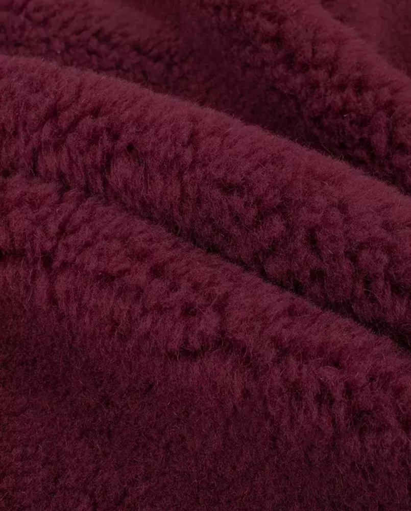 Мех шерстяной, 550 г/м2, шерсть-50%, п/э-50%, пр-во Беларусь, ш. 150 см, бордовый