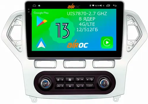 Магнитола для Ford Mondeo 4 2007-2010 - Airoc 2K AU-1708A на Android 13, Быстрейшая, SIM-слот