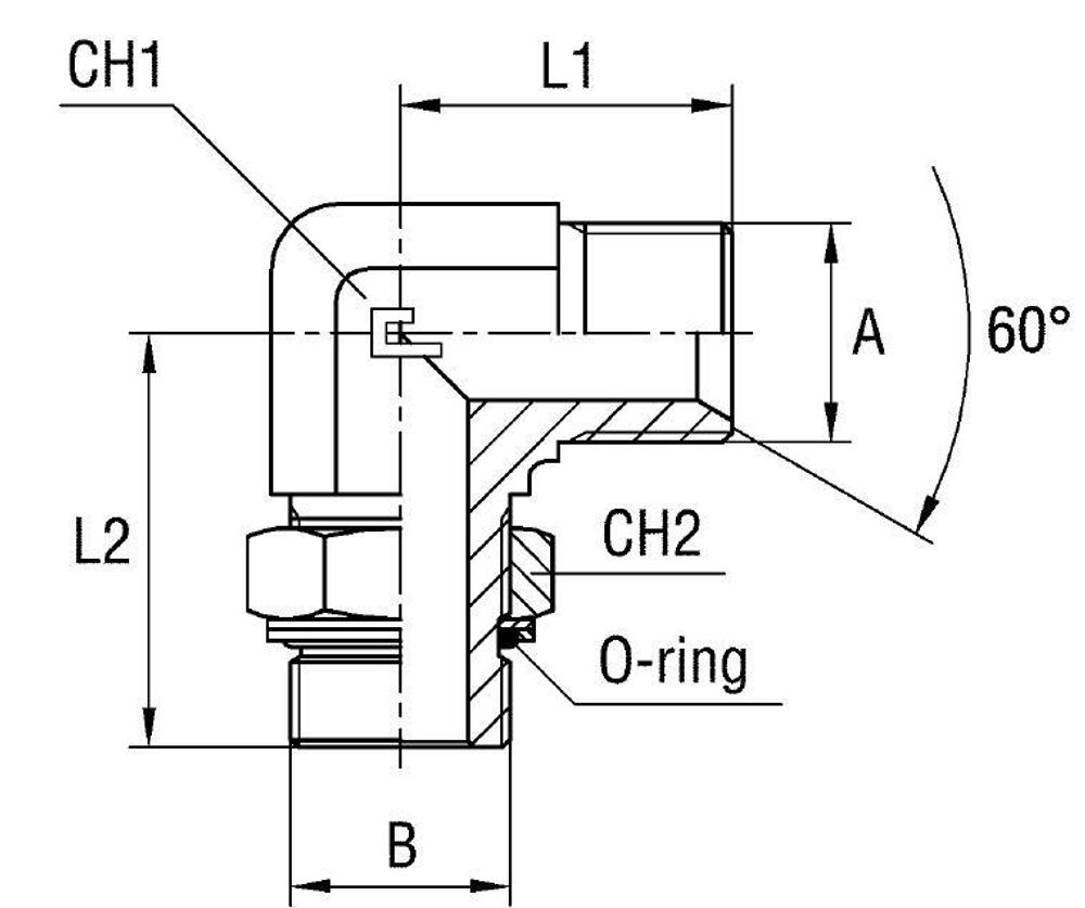 Штуцер FRG90 BSP 1.1/4 - BSP 1.1/4