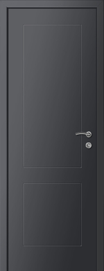 Дверь влагостойкая пластиковая KAPELLI multicolor Ф2К RAL 7021 Графит + коробка