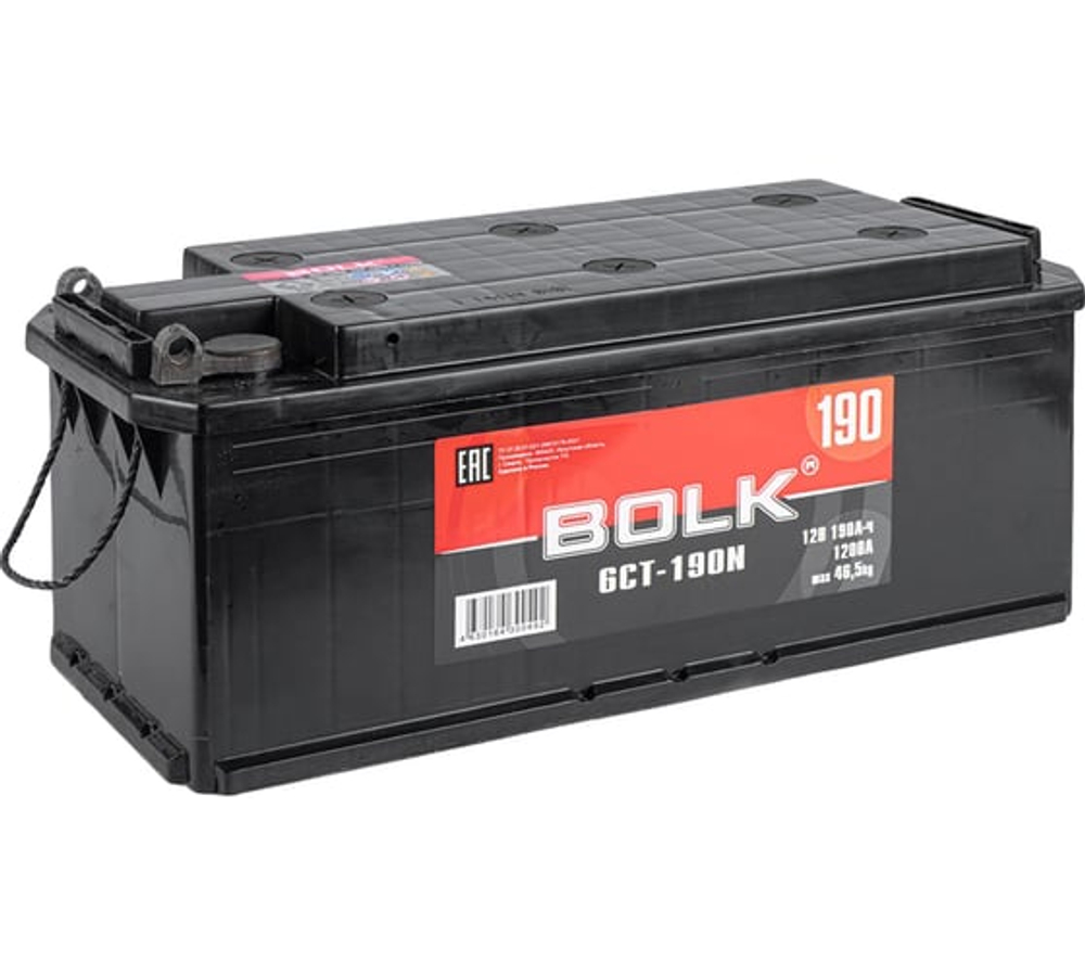 Аккумулятор BOLK Standart 190 А/ч R+(4) 514x218x210 B Ca/Ca EN 1200 А