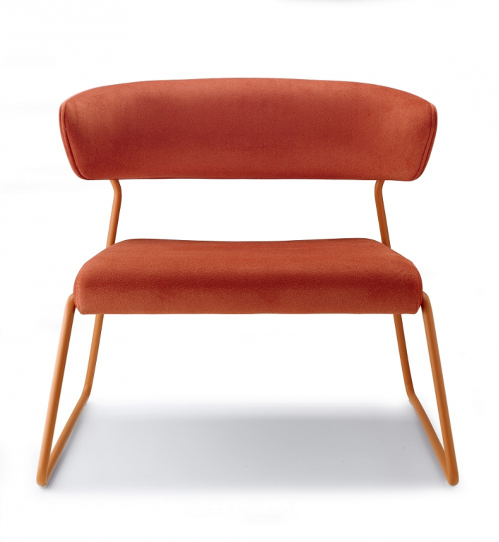 Кресло лаунж с обивкой Scab Design Lisa Lounge, терракотовый, красный