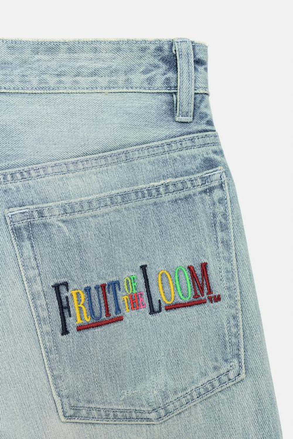 ZARA - FRUIT OF THE LOOM™ КОНТРАСТНЫЕ ДЖИНСЫ-БОЙФРЕНДЫ, СИНИЙ