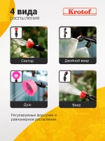 Опрыскиватель аккумуляторный садовый 10 л 4 насадки