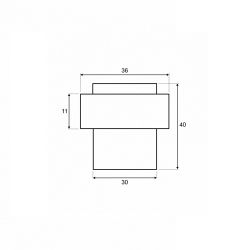 Упор дверной VETTORE 014 MBP черный матовый