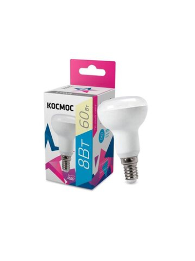 Лампа светодиодная R50 8Вт 220В E14 3000К Космос Lksm_LED8wR50E1430