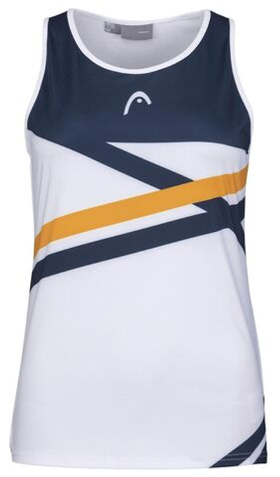 Женский топ теннисный Head Performance Tank Top W - print performance/orange