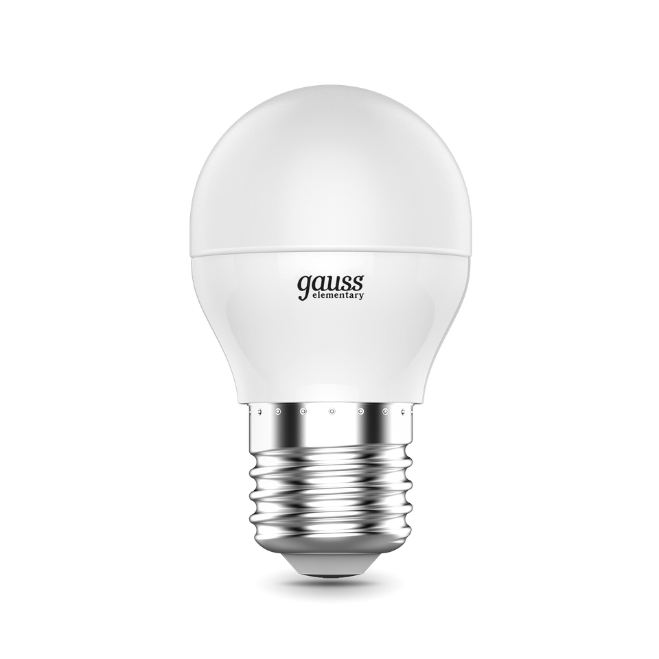 Лампа светодиодная LED 8 Вт 540 лм 4100К шар P45 нейтральный E27 AC 220В Elementary 53228 GAUSS