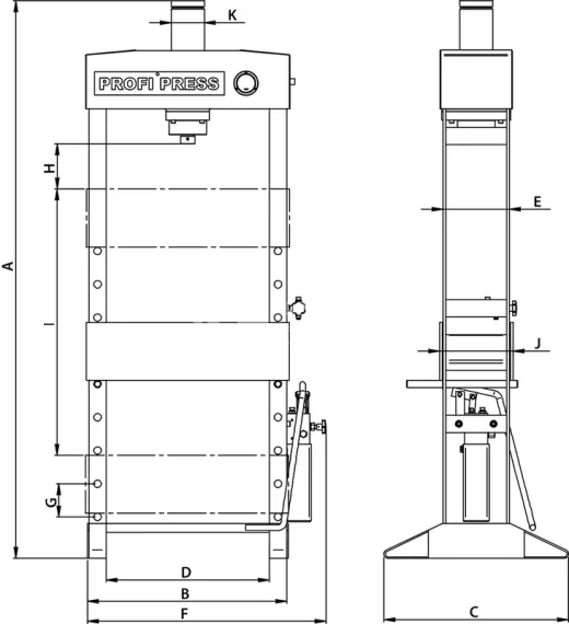 Пресс гидравлический RHTC 30 TON HF2